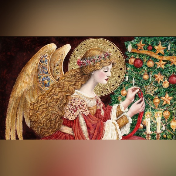 Christmas Holiday Angel Miriëlle, Keeper of the Twin Flame Fine Art Print - Picture 3 of 7